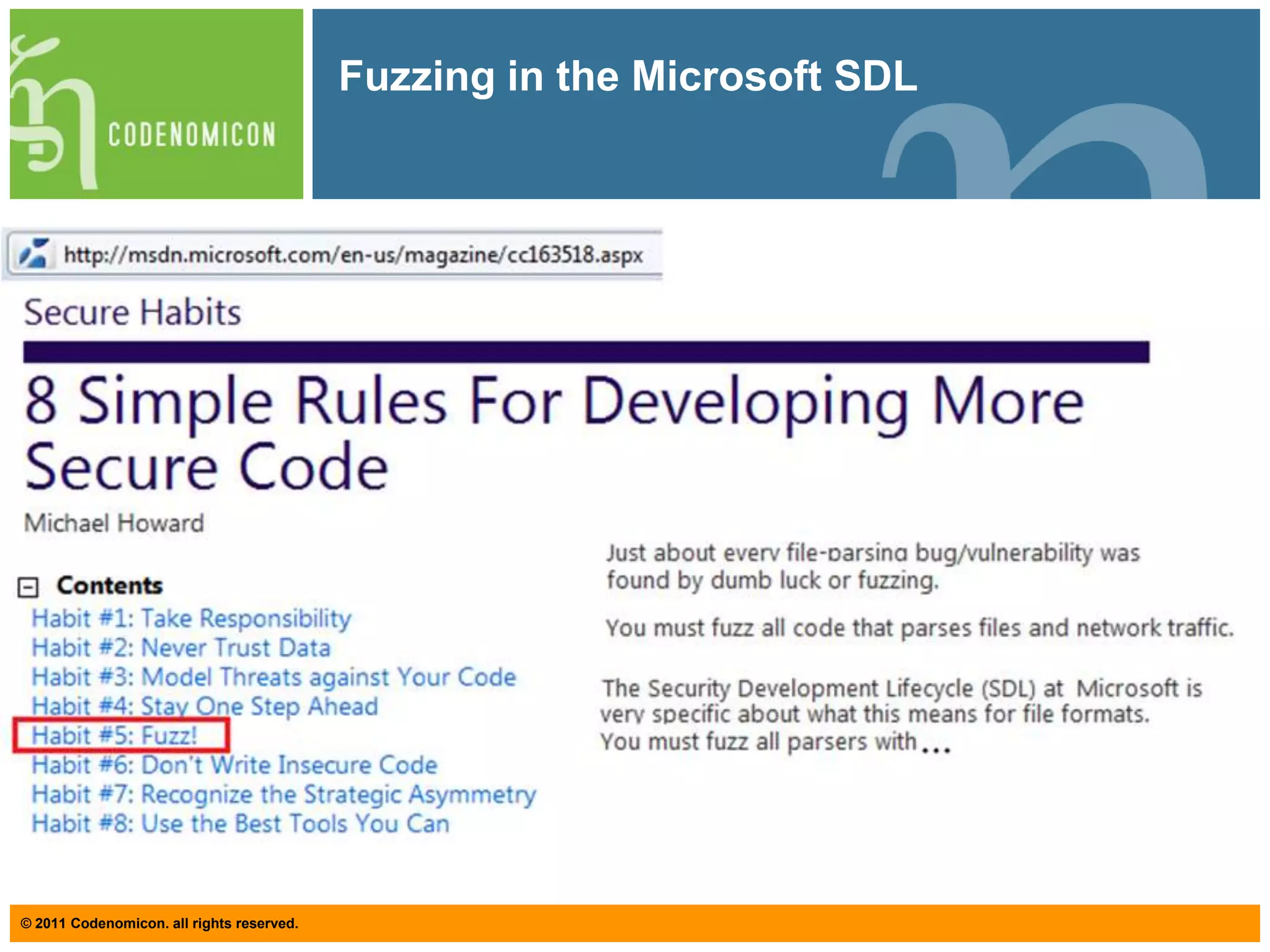 Robustness testing: the two approachesIn theoryEitherLogically deduce that nothing catastrophic ever happens, for any input ORTest every possible input and monitor the software In practice:Both approaches to some extentQuestion: How well do you think you are doing, considering the complexity and amount of the code you are using or developing?It is the practically infinite input space that makes 100% robustness unattainable 