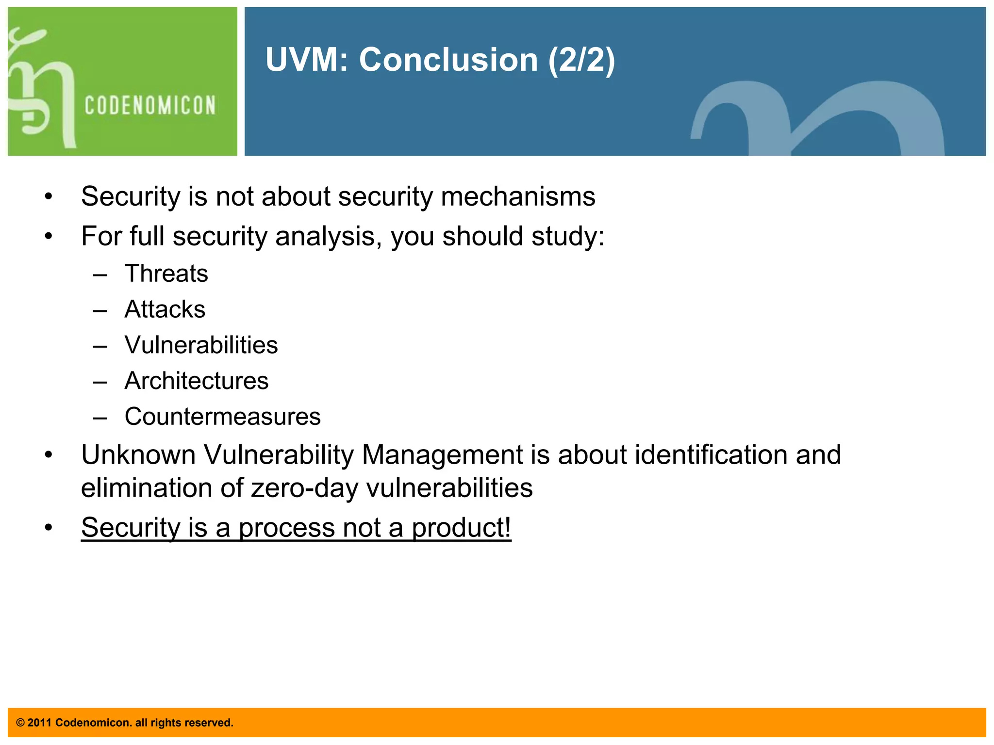 Phase 3: ReportCodenomicon test suites generate different reports for different audiencesManagement reports provide an high-level overview of the test executionLog files and spreadsheets help you to identify troublesome tests and to minimize false negativesIndividual tests by augmenting the already extensive test case documentation with PCAP traffic recordingsRemediation Packages can be send to third parties for automated reproduction