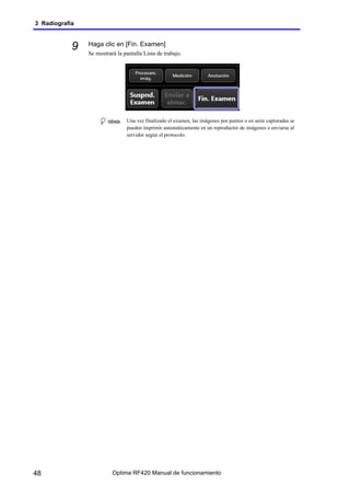 Optima Rf420 Radiologia manual de uso de operador telecomandada | PDF