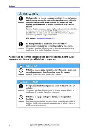 Optima Rf420 Radiologia manual de uso de operador telecomandada | PDF