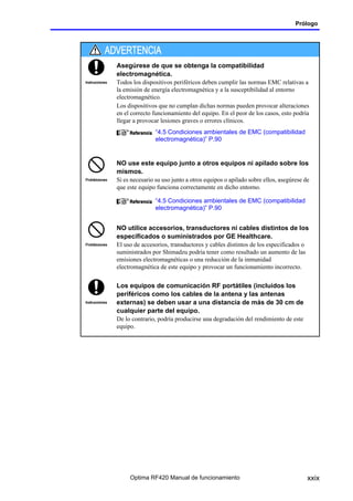 Optima Rf420 Radiologia manual de uso de operador telecomandada | PDF
