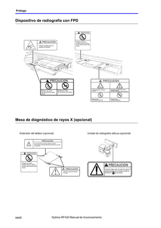 Optima Rf420 Radiologia manual de uso de operador telecomandada | PDF