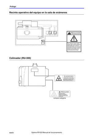 Optima Rf420 Radiologia manual de uso de operador telecomandada | PDF