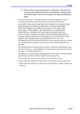 Optima Rf420 Radiologia manual de uso de operador telecomandada | PDF