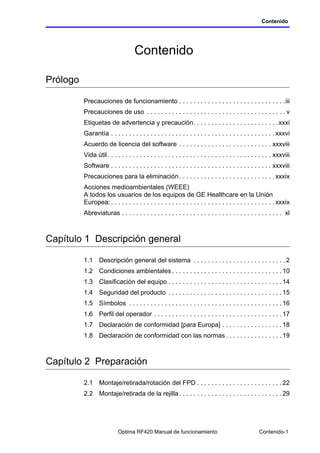 Optima Rf420 Radiologia manual de uso de operador telecomandada | PDF