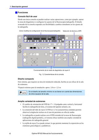 Optima Rf420 Radiologia manual de uso de operador telecomandada | PDF