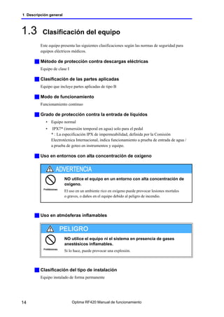 Optima Rf420 Radiologia manual de uso de operador telecomandada | PDF