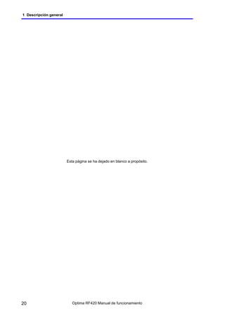 Optima Rf420 Radiologia manual de uso de operador telecomandada | PDF