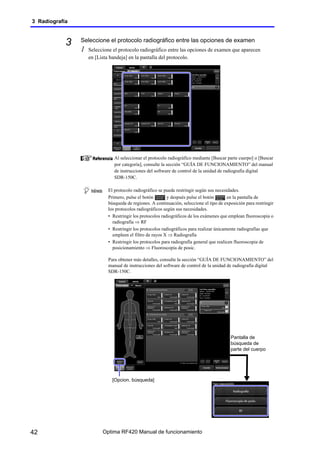 Optima Rf420 Radiologia manual de uso de operador telecomandada | PDF