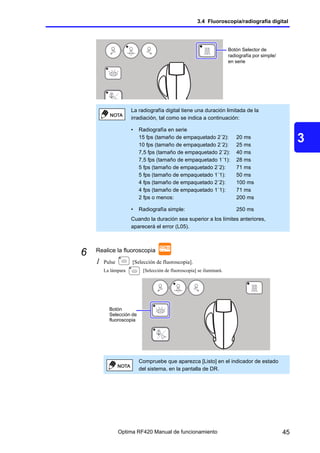 Optima Rf420 Radiologia manual de uso de operador telecomandada | PDF