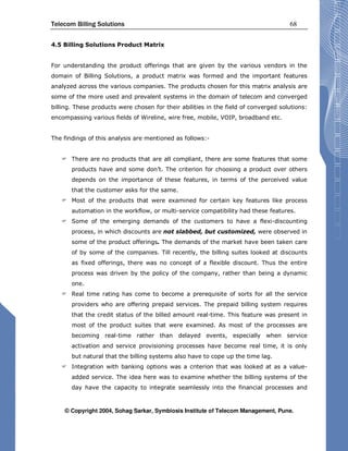 Dynamic Billing Matrix Telecom Billing Solutions By Sohag Sarkar | PDF