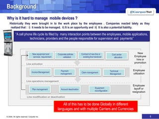 Telecom expense is growing year to year within the company budget.