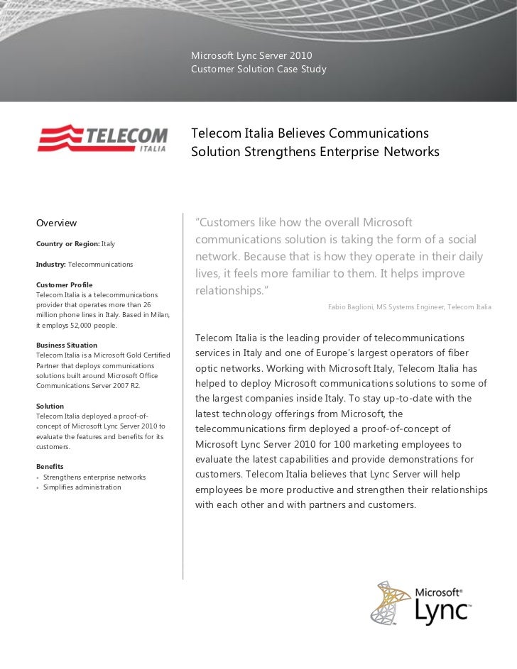 Microsoft lync 2010 case studies