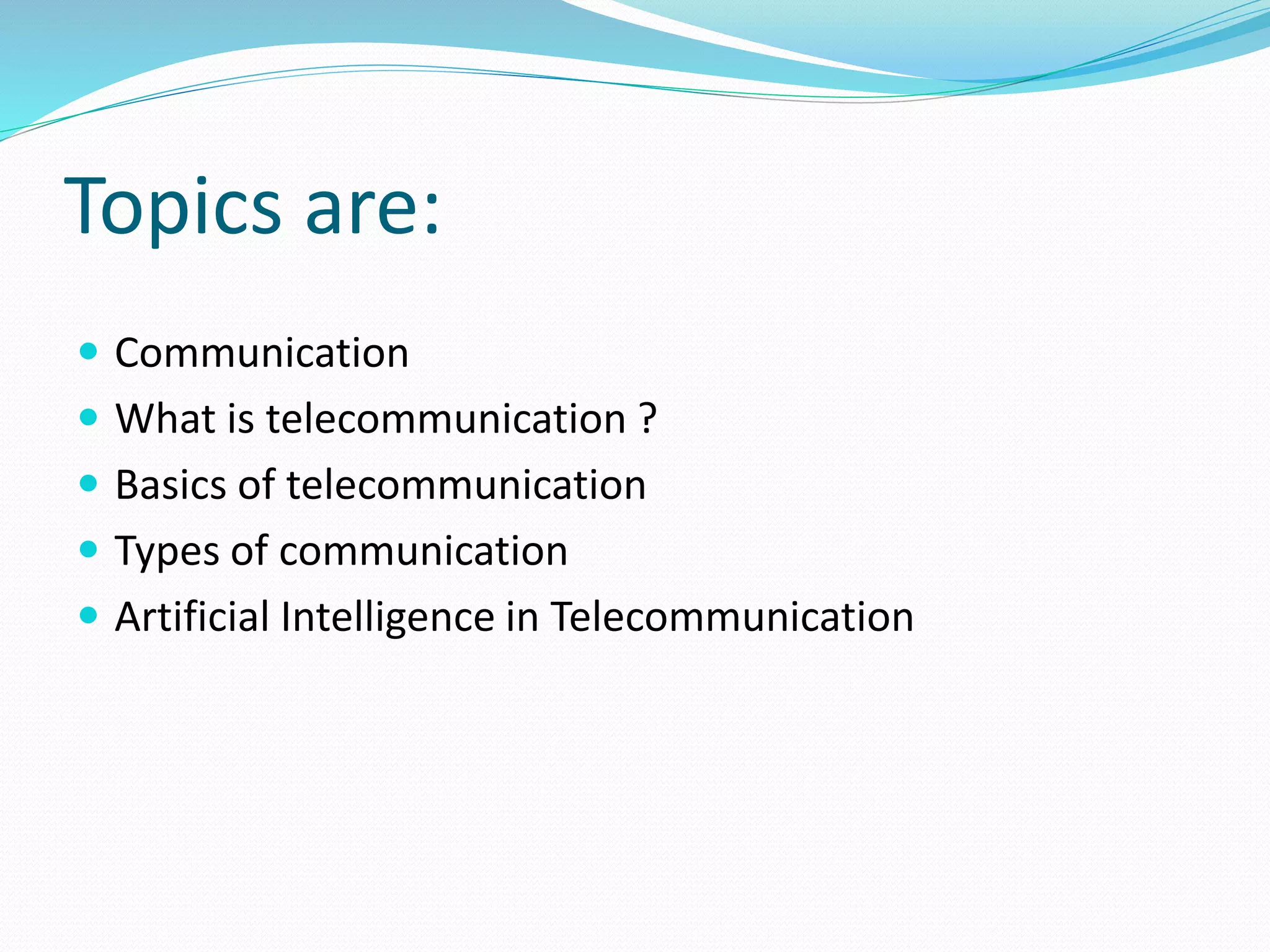 AI and Telecommunication | PPTX