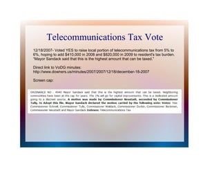 Telecommunications Tax Vote