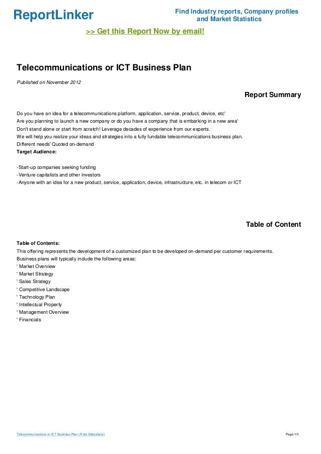 business plan for ict company pdf