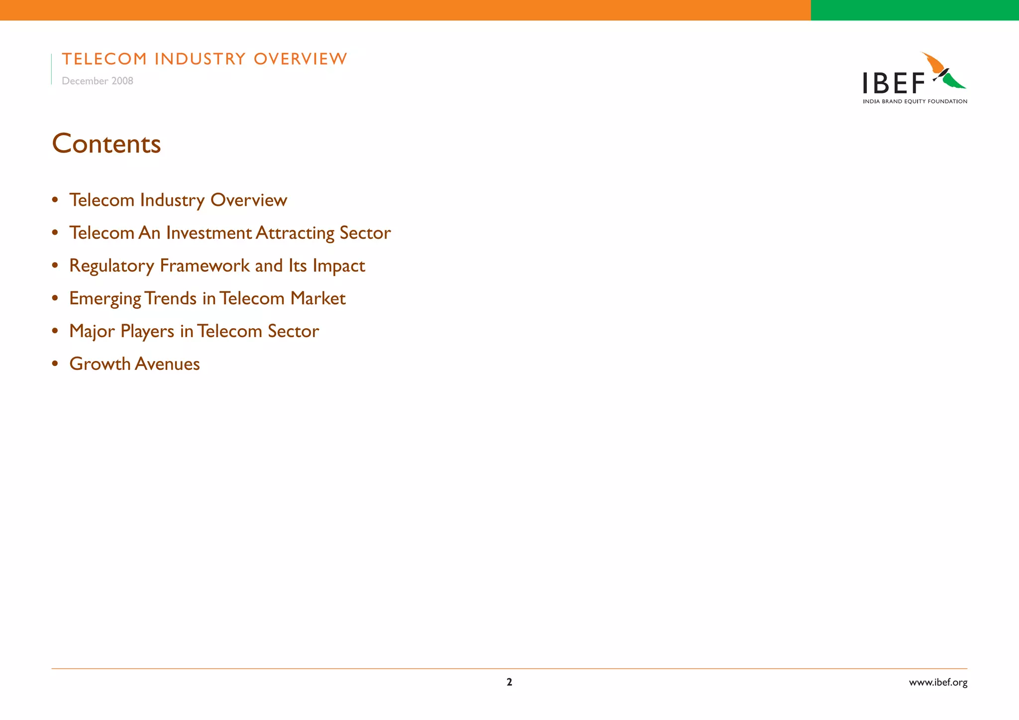 Indian Telecom Industry Presentation 060109