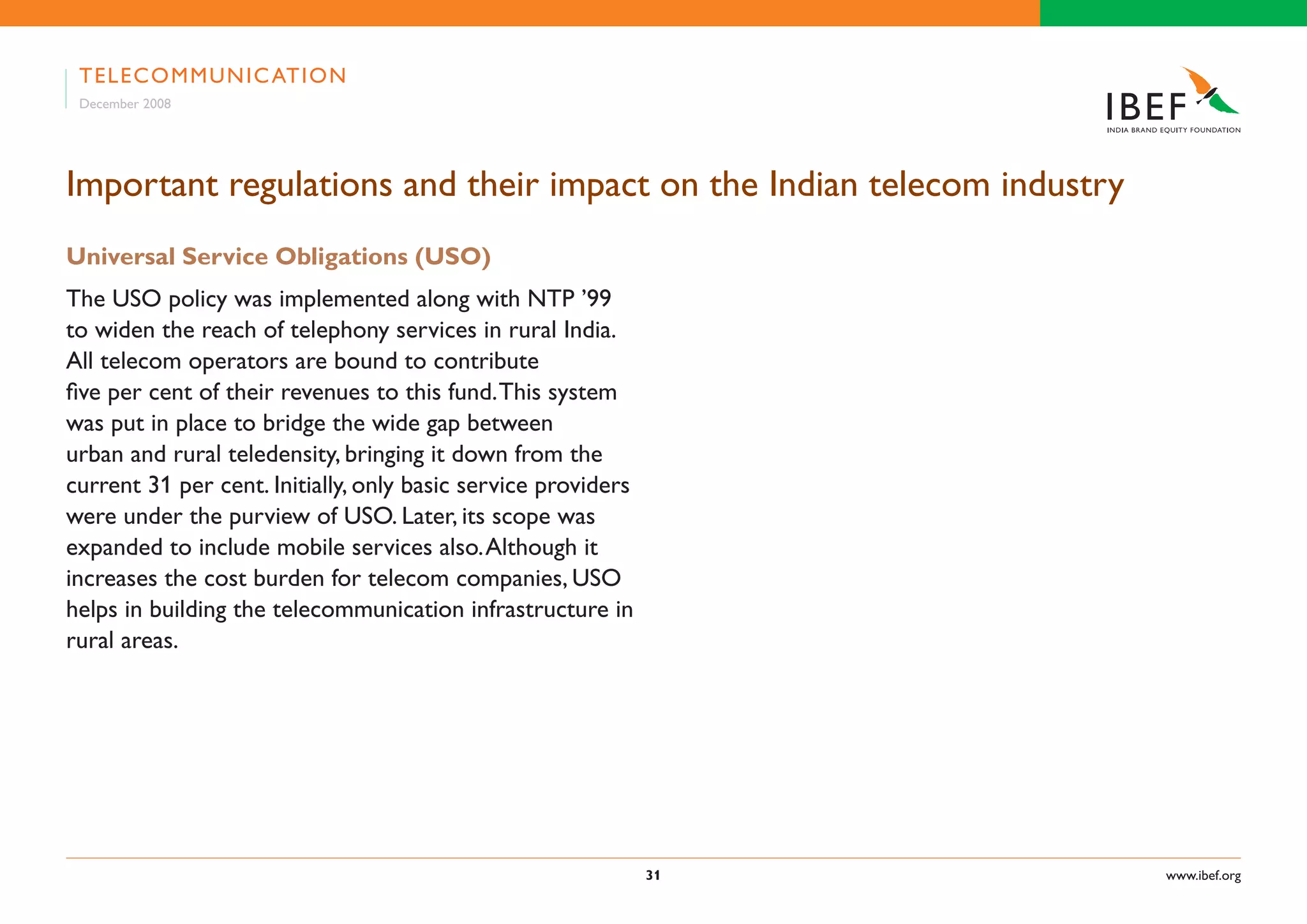 Indian Telecom Industry Presentation 060109