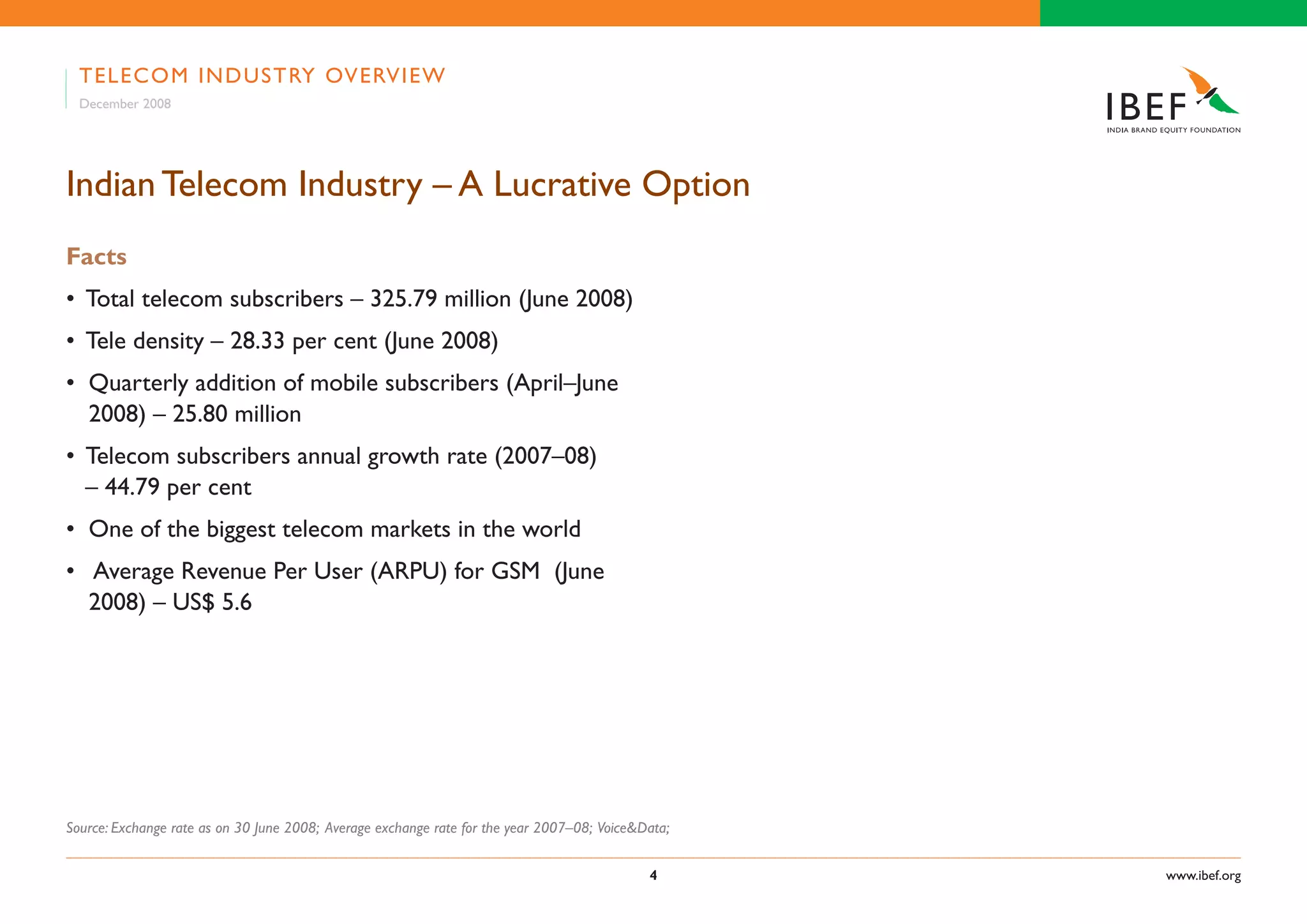 Indian Telecom Industry Presentation 060109