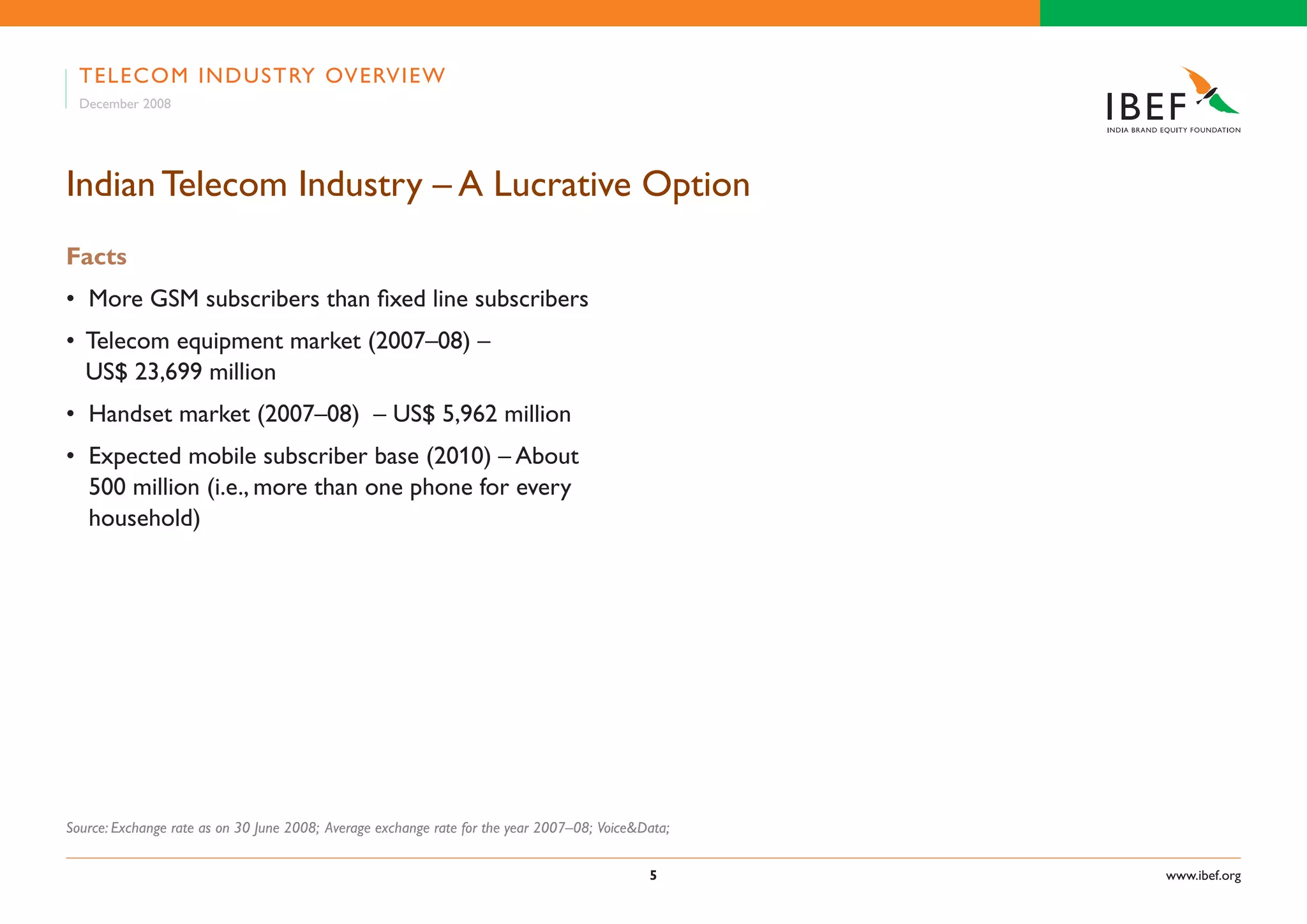 Indian Telecom Industry Presentation 060109