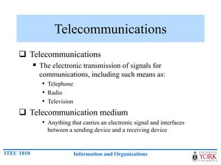Telecommunications and networks | PPTX