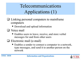 Telecommunications and networks | PPTX