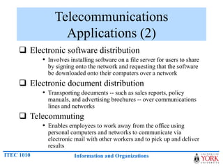 Telecommunications and networks | PPTX