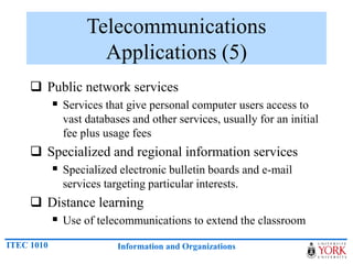 Telecommunications and networks | PPTX