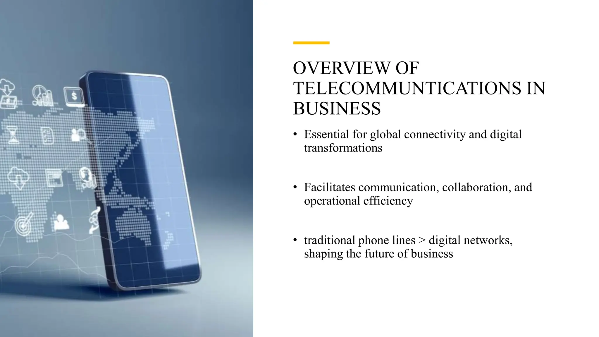 Telecommunications and network in business | PPTX