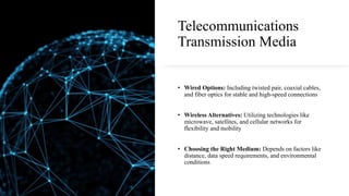 Telecommunications and network in business | PPT