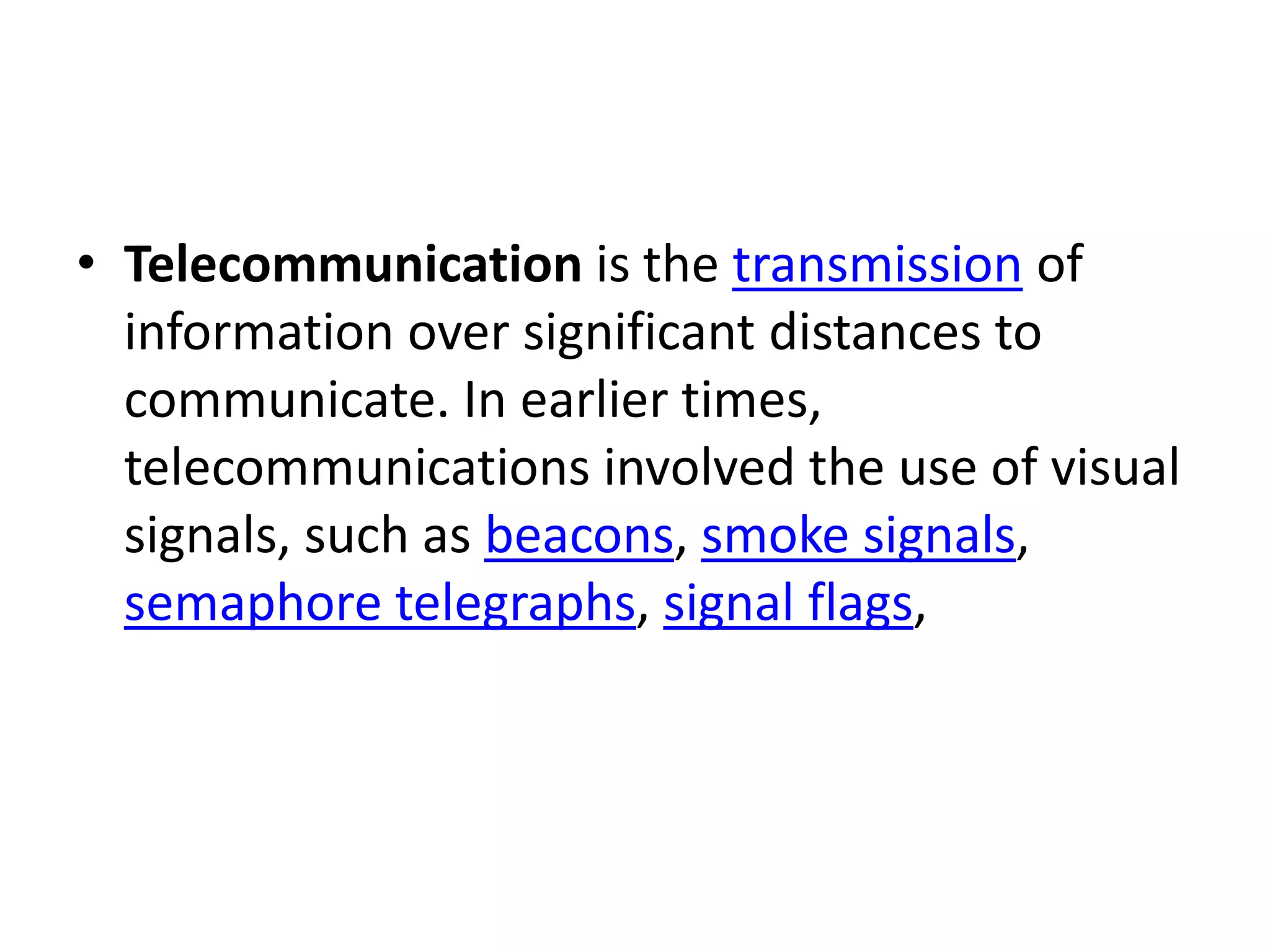 Telecommunication system | PPTX