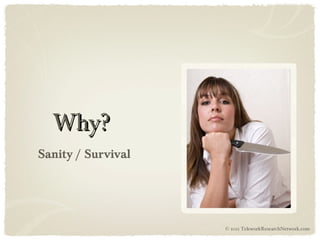 Why? Sanity / Survival © 2011 TeleworkResearchNetwork.com 