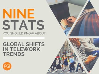 NINE
STATSYOU SHOULD KNOW ABOUT
GLOBAL SHIFTS
IN TELEWORK
TRENDS
 