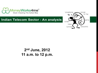 2nd June, 2012
11 a.m. to 12 p.m.
 