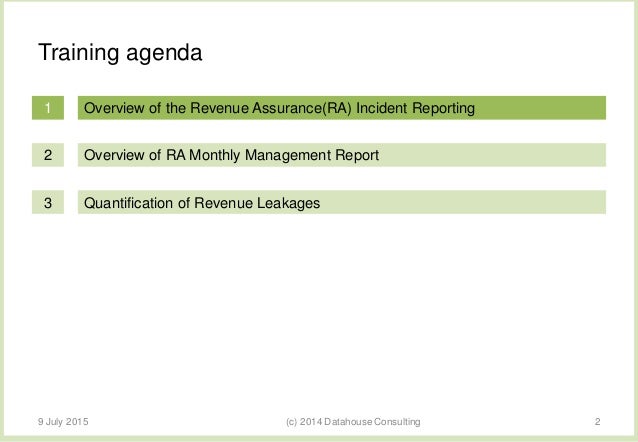 telecom reporting training ra incident report