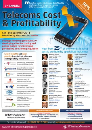 Telecoms Cost  Profitability 2011