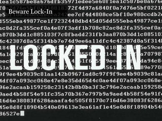 Beware Lock-In
 