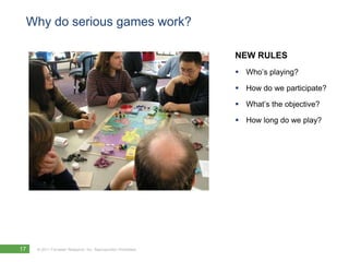 Why do serious games work?NEW RULESWho’s playing?
