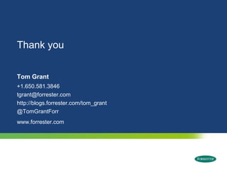Different needs, different gamesSource: April 29, 2011, “App Dev Teams: Consider Playing Around With Serious Games” Forrester report