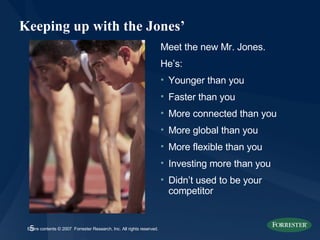 Keeping up with the Jones’ <ul><li>Meet the new Mr. Jones.  </li></ul><ul><li>He’s: </li></ul><ul><li>Younger than you </l...