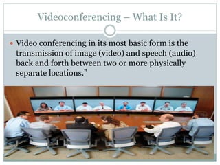 Tele conferencing and video conferencing | PPTX