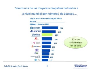 Somos una de las mayores compañías del sector a

a nivel mundial por números de accesos …

5

 