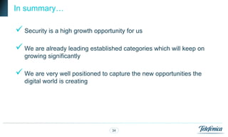 In summary…

 Security is a high growth opportunity for us
 We are already leading established categories which will keep on
   growing significantly

 We are very well positioned to capture the new opportunities the
   digital world is creating




                                   34
 
