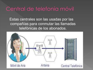 Estas centrales son las usadas por las 
compañías para conmutar las llamadas 
telefónicas de los abonados. 
 