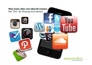 Man kann alles von überall nutzen.	

Der “Ort” der Nutzung wird relevant! 	





                                       	




                                             Foto: Promo	

 