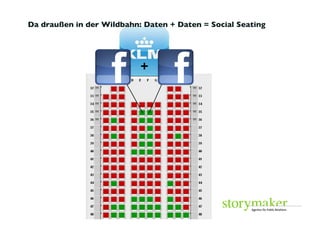 Da draußen in der Wildbahn: Daten + Daten = Social Seating	





                            +	



                                   	

 