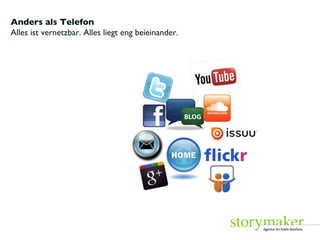 Anders als Telefon Alles ist vernetzbar. Alles liegt eng beieinander.  Foto: Promo 