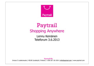Teleforum paytrail 3.6.2012