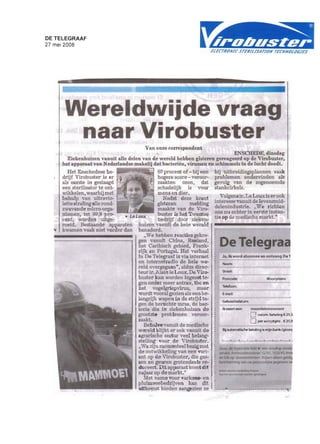 Telegraaf 27 Mei 2008