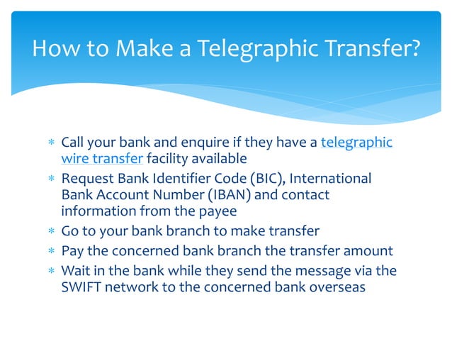Telegraphic wire transfer | PPTX